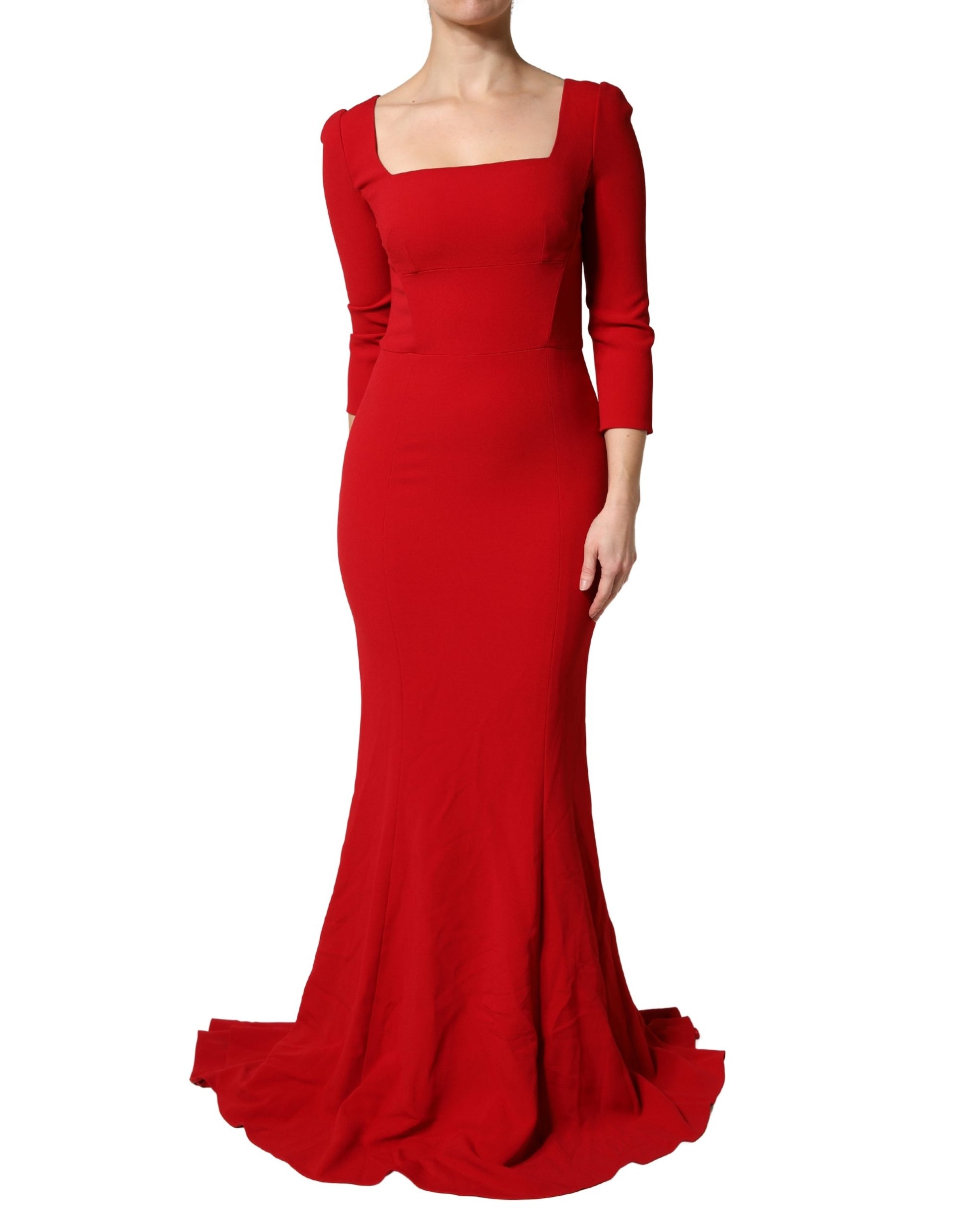 Robe sirène moulante Dolce & Gabbana rouge en viscose