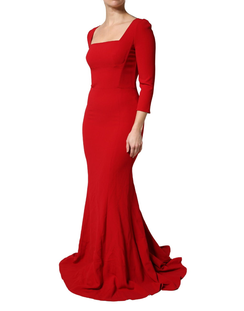 Robe sirène moulante Dolce & Gabbana rouge en viscose