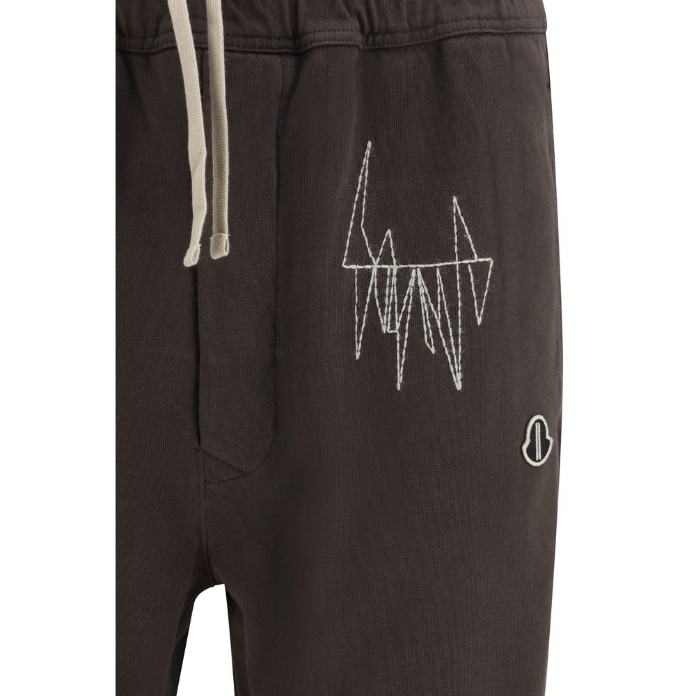 Moncler x Rick Owens Brown Athletic Pants for Men detail view