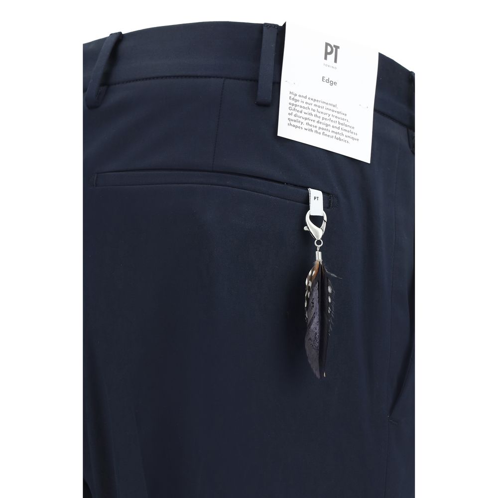 Pantalon décontracté PT Torino en coton bleu