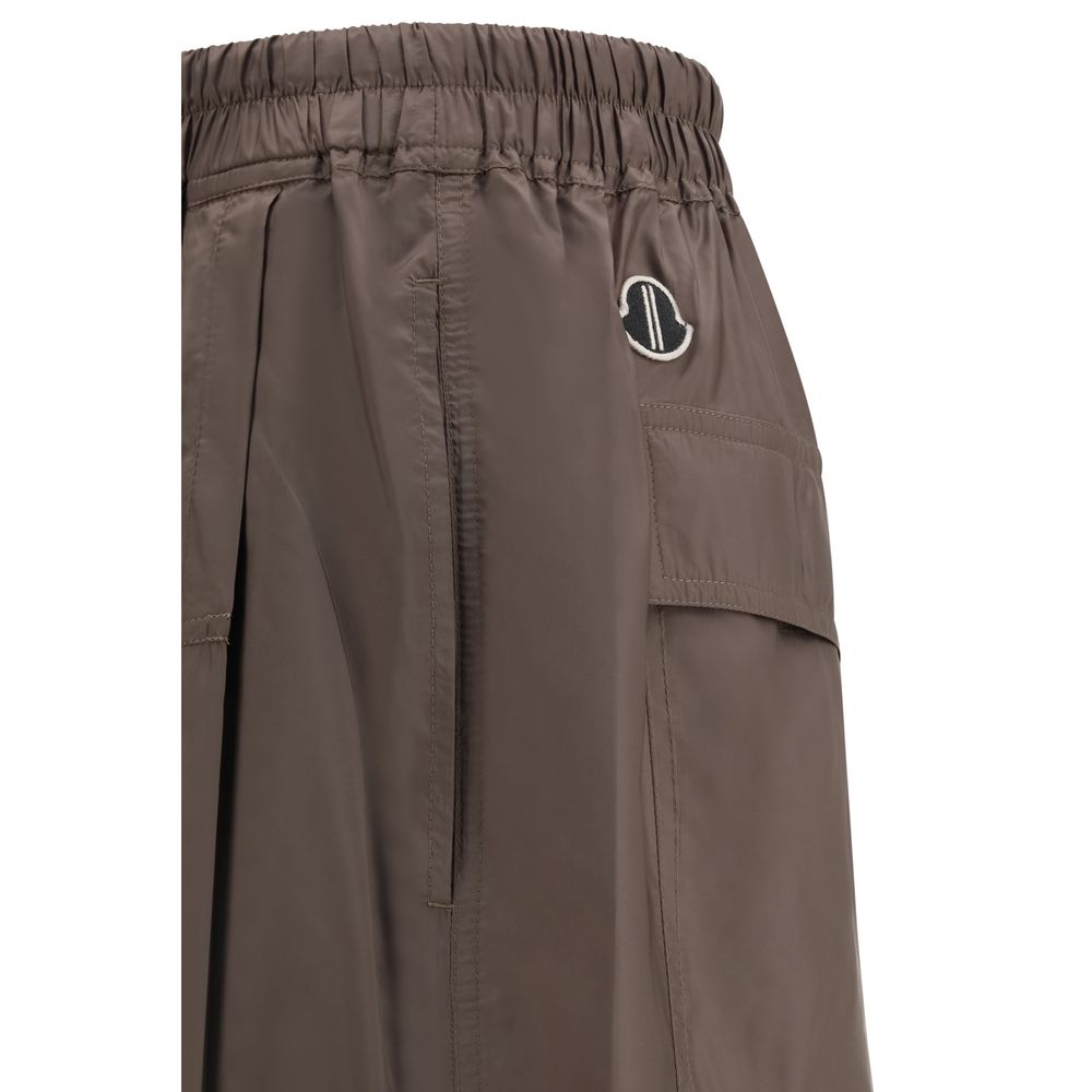 Moncler x Rick Owens Brown Bermuda for Men detail view