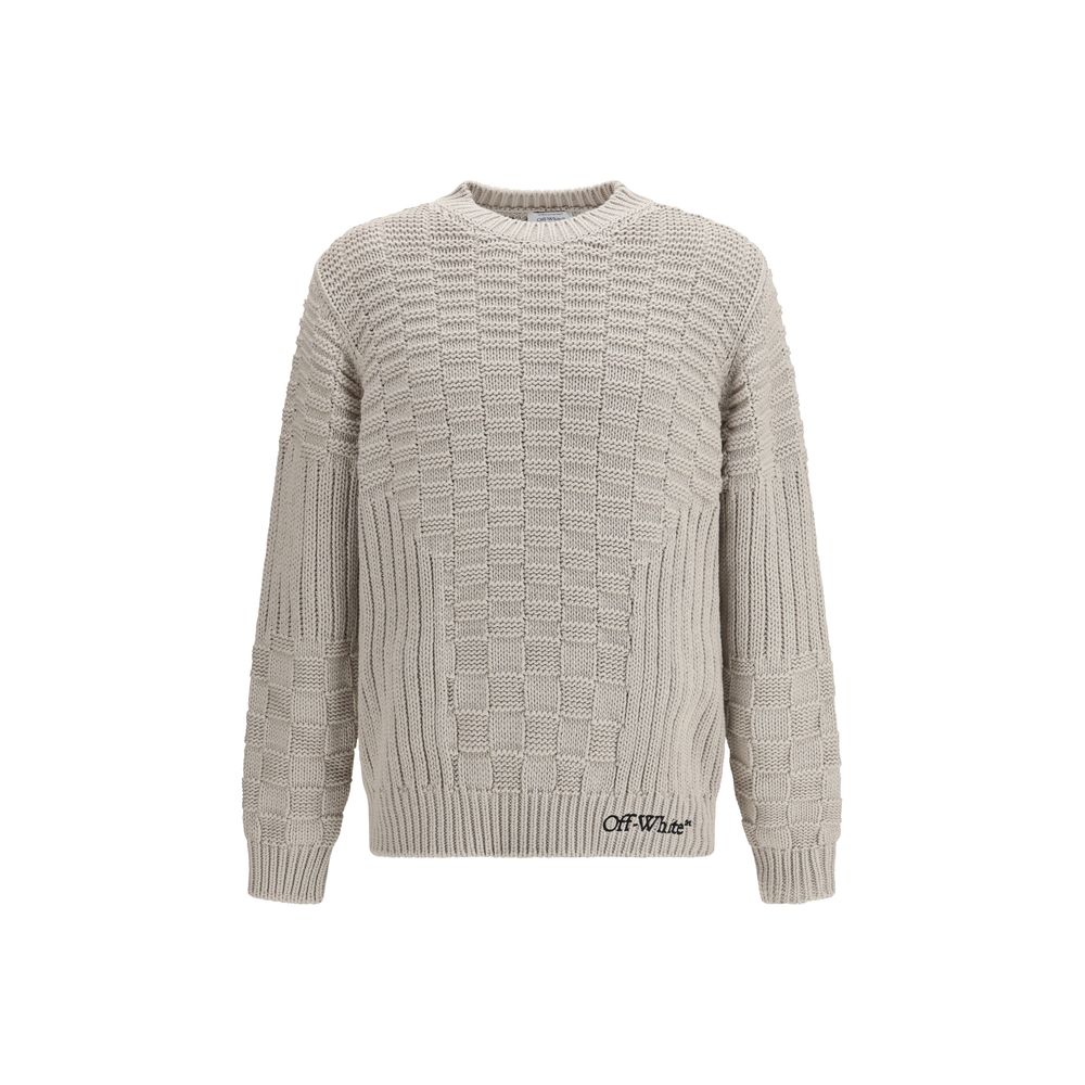 Sweat-shirt Off-White en coton beige