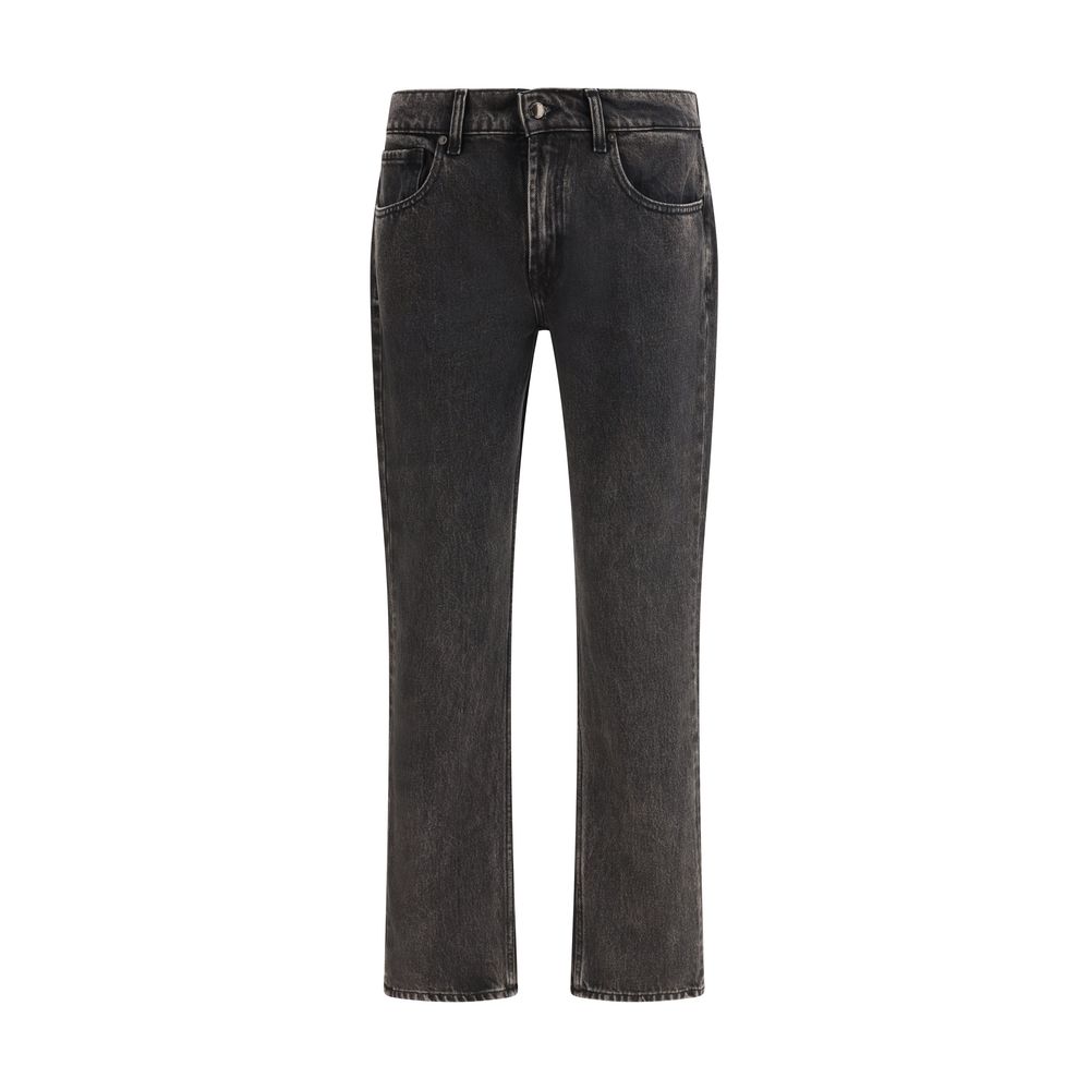 Jeans droits 7FOR en coton noir