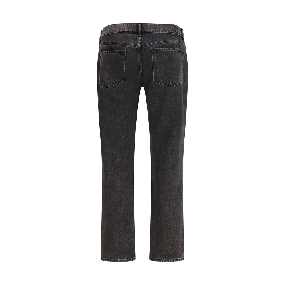 Jeans droits 7FOR en coton noir