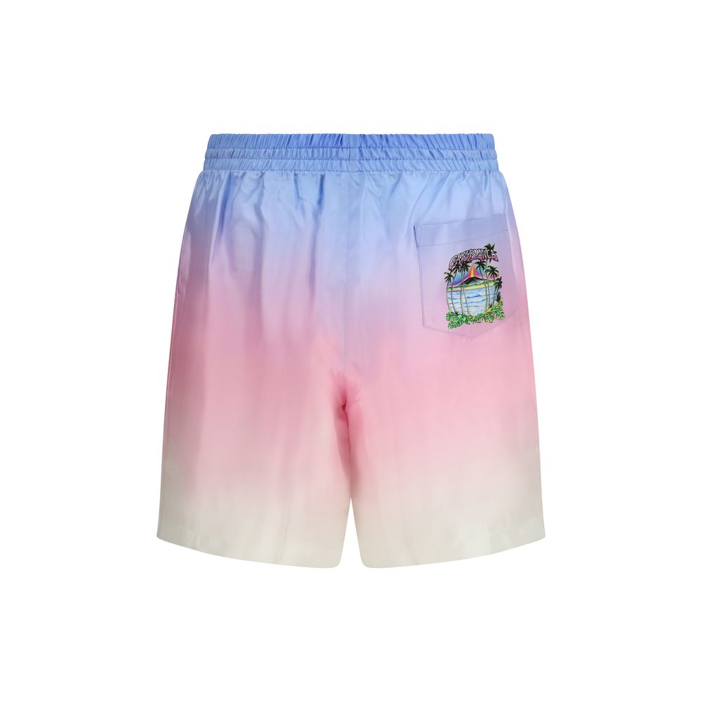 Shorts bermuda Casablanca multicolores en soie