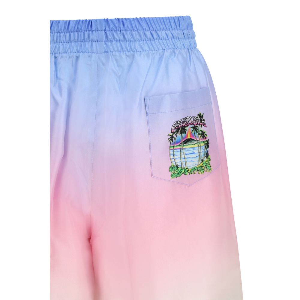 Shorts bermuda Casablanca multicolores en soie
