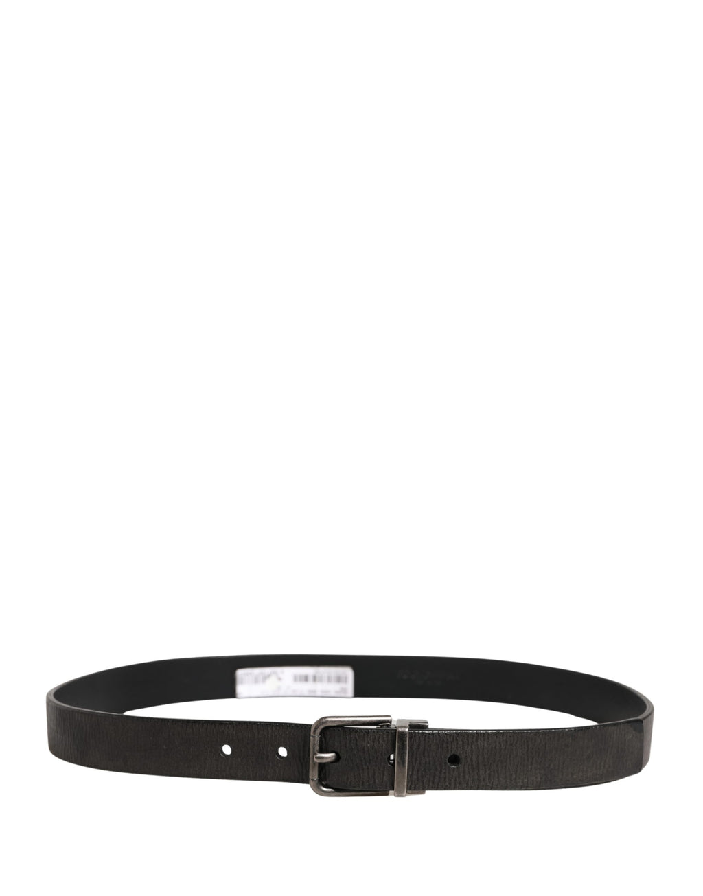Ceinture Dolce & Gabbana pour homme en cuir noir avec boucle en métal