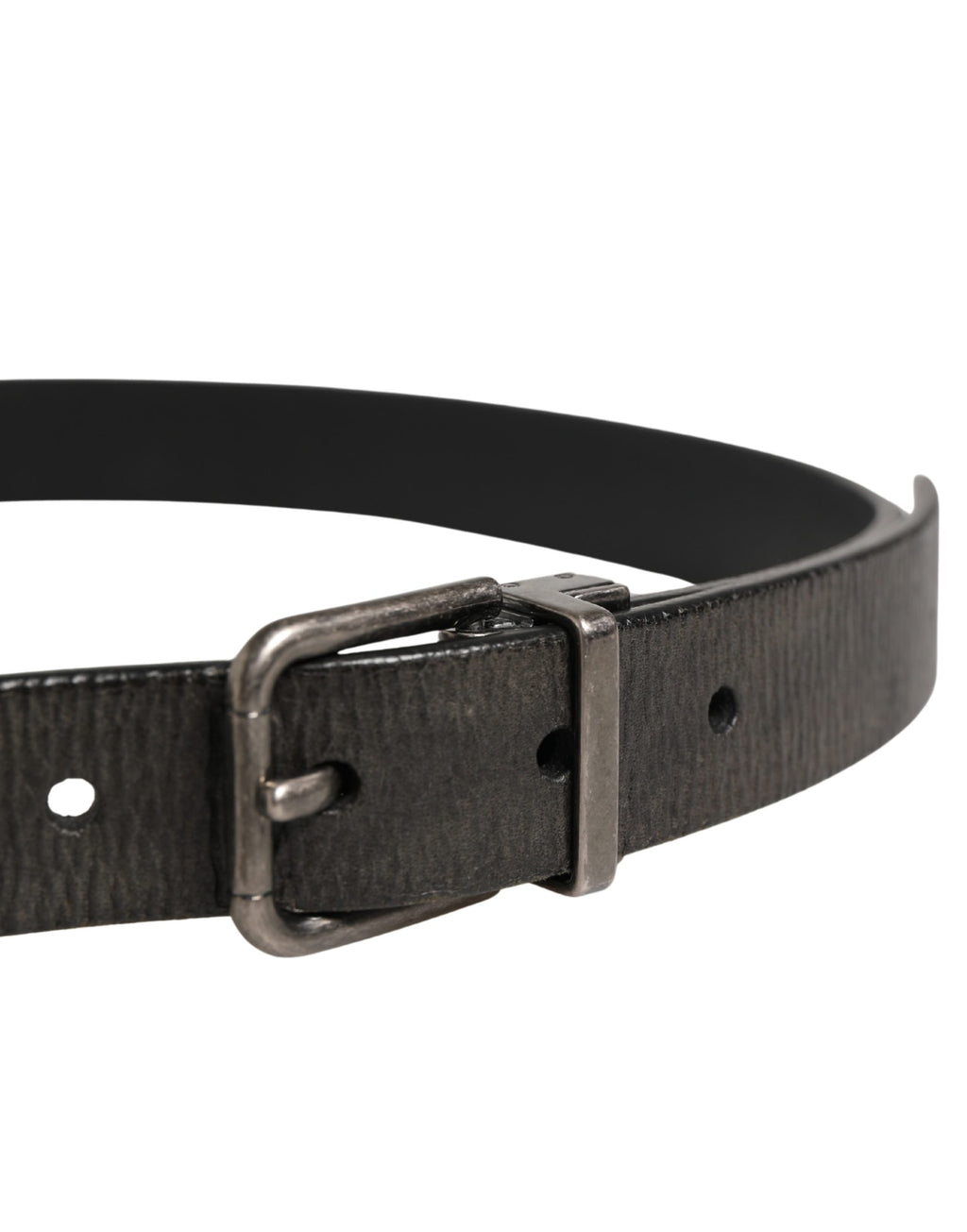 Ceinture Dolce & Gabbana pour homme en cuir noir avec boucle en métal