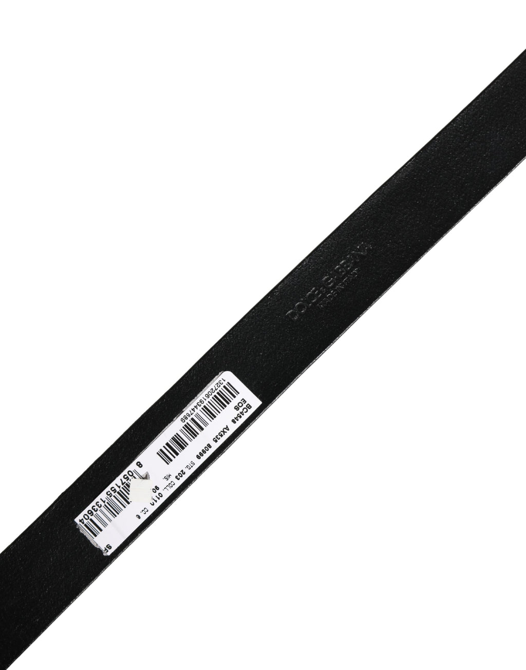 Ceinture Dolce & Gabbana pour homme en cuir noir avec boucle en métal
