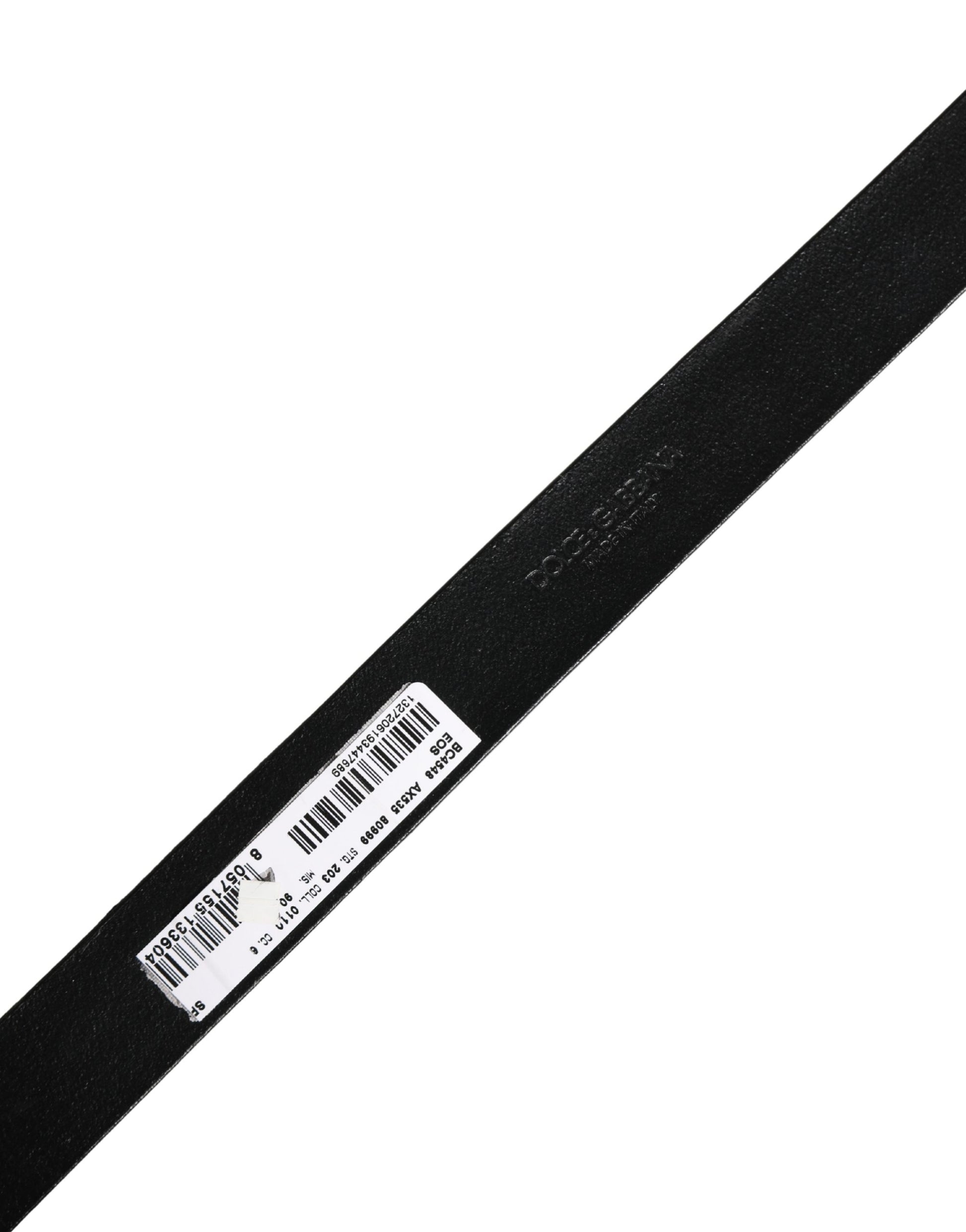 Ceinture Dolce & Gabbana pour homme en cuir noir avec boucle en métal