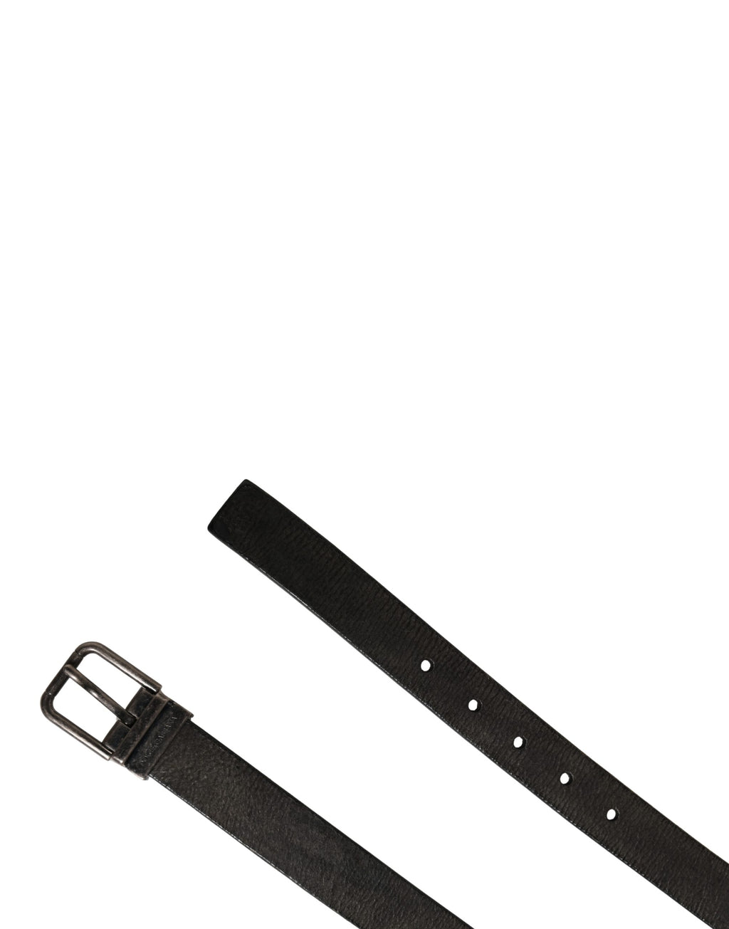 Ceinture Dolce & Gabbana pour homme en cuir noir avec boucle en métal