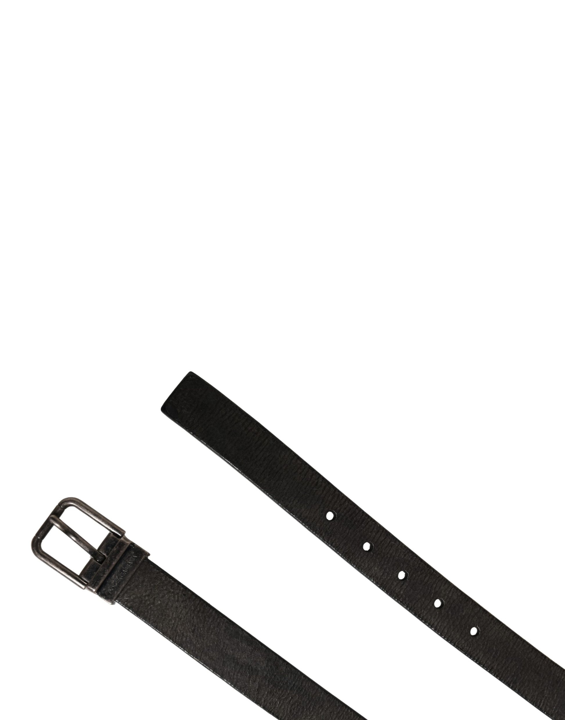 Ceinture Dolce & Gabbana pour homme en cuir noir avec boucle en métal