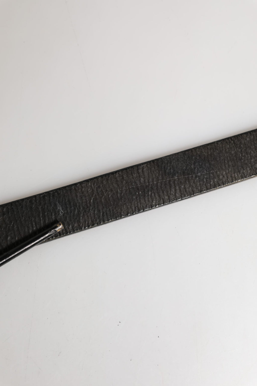 Ceinture Dolce & Gabbana pour homme en cuir noir avec boucle en métal