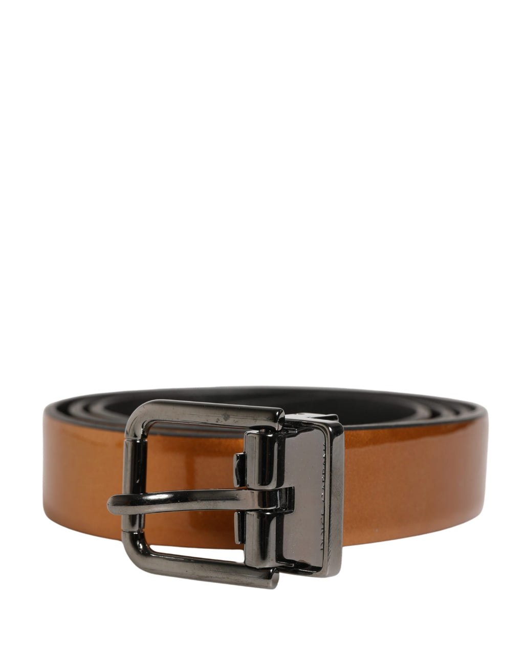 Dolce & Gabbana Ceinture Homme Classique en Cuir Marron à Boucle Métallique