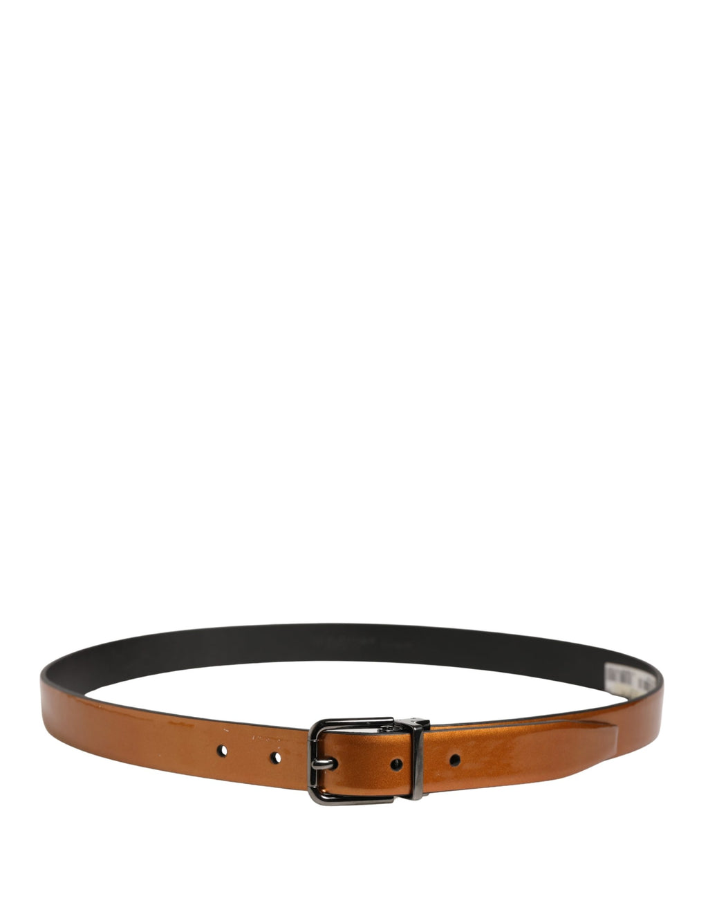 Dolce & Gabbana Ceinture Homme Classique en Cuir Marron à Boucle Métallique