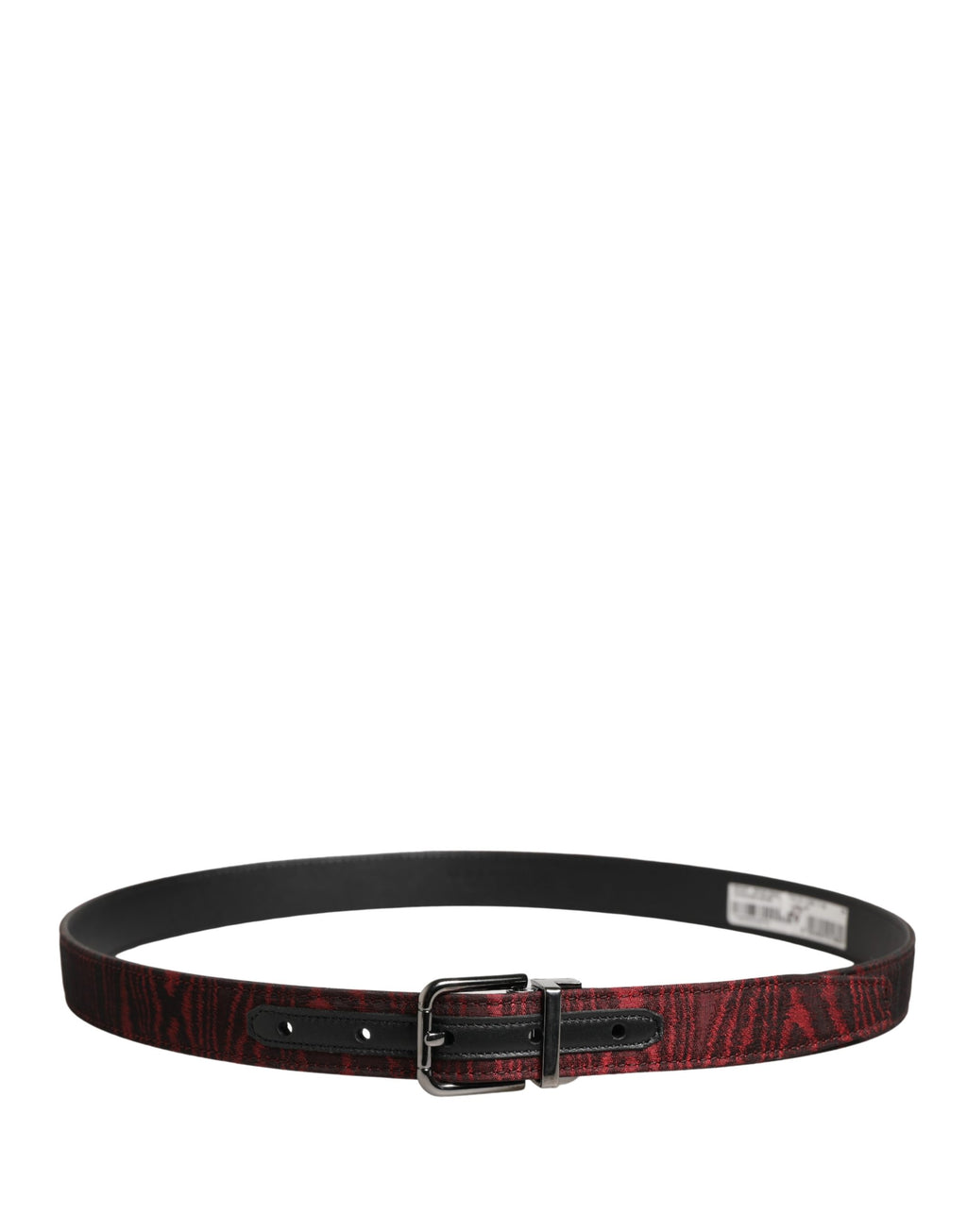 Ceinture Dolce & Gabbana Homme Rouge Jacquard Acétate Boucle Métallique