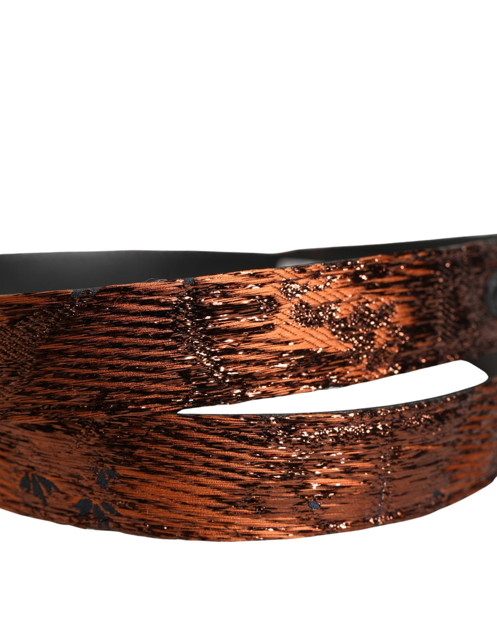 Ceinture classique Dolce & Gabbana pour homme en polyester marron avec boucle en métal