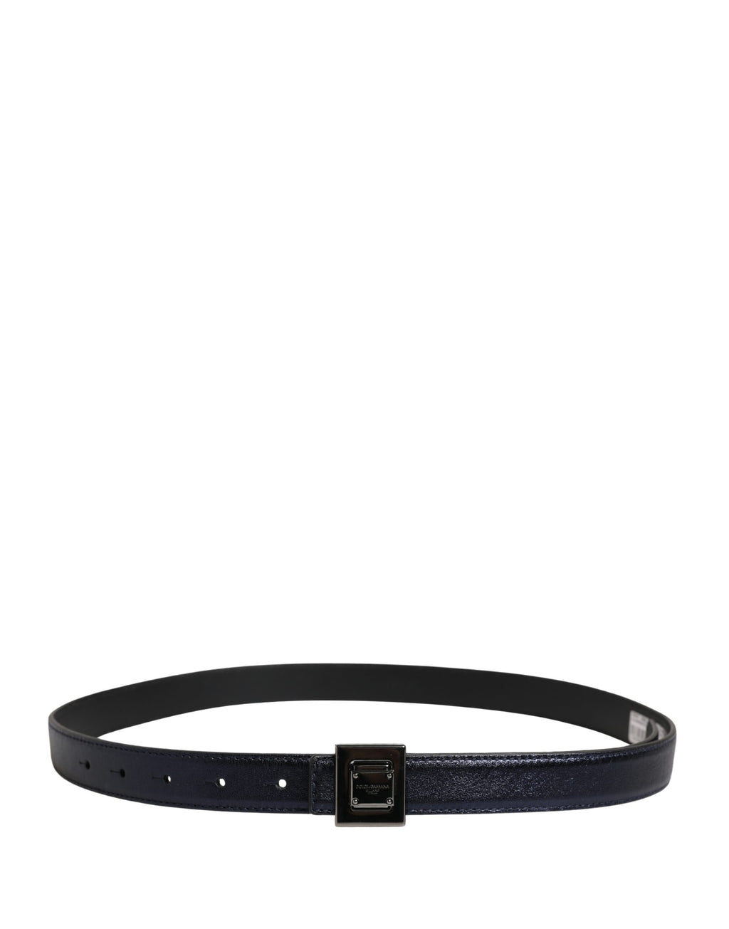 Ceinture Dolce & Gabbana en cuir noir classique avec boucle carrée pour homme