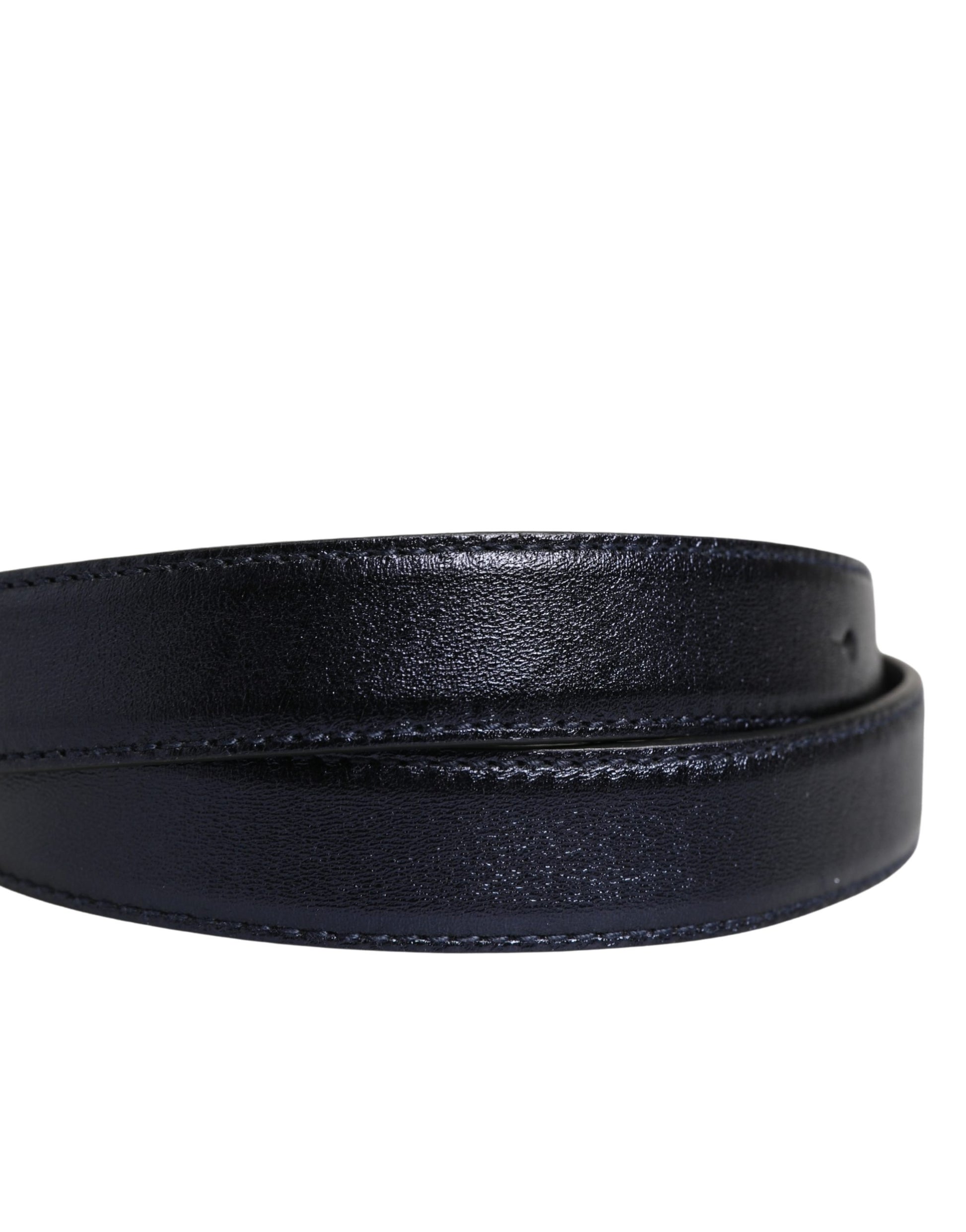 Ceinture Dolce & Gabbana en cuir noir classique avec boucle carrée pour homme