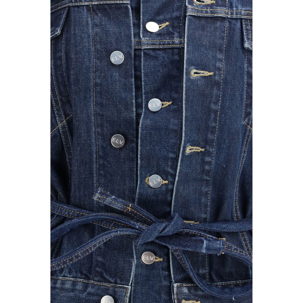 Veste en jean en coton bleu E.L.V. DENIM