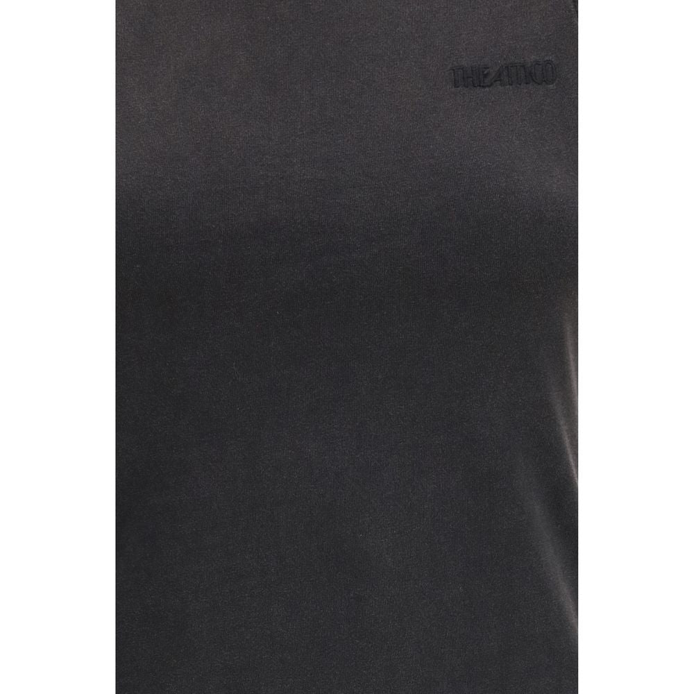 The Attico Black Sleeveless T-Shirt for Women detail view