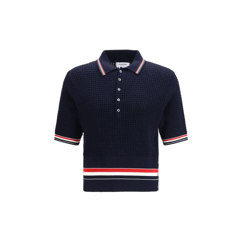 Thom Browne Blue Polo Shirt for Men