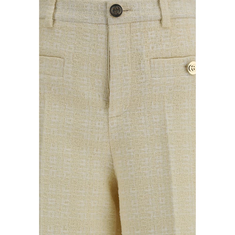 Pantalon de costume Gucci en coton beige