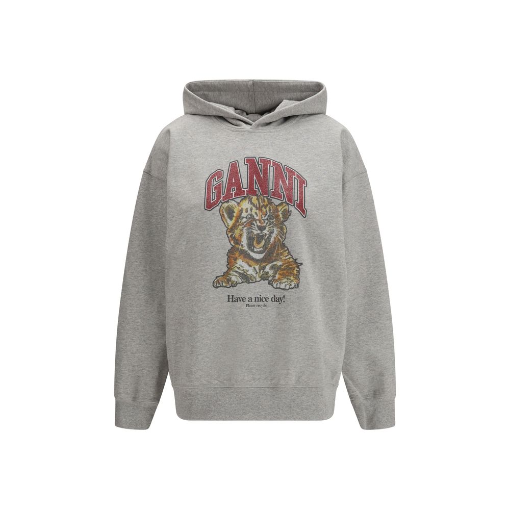 Sweat-shirt Ganni en coton gris