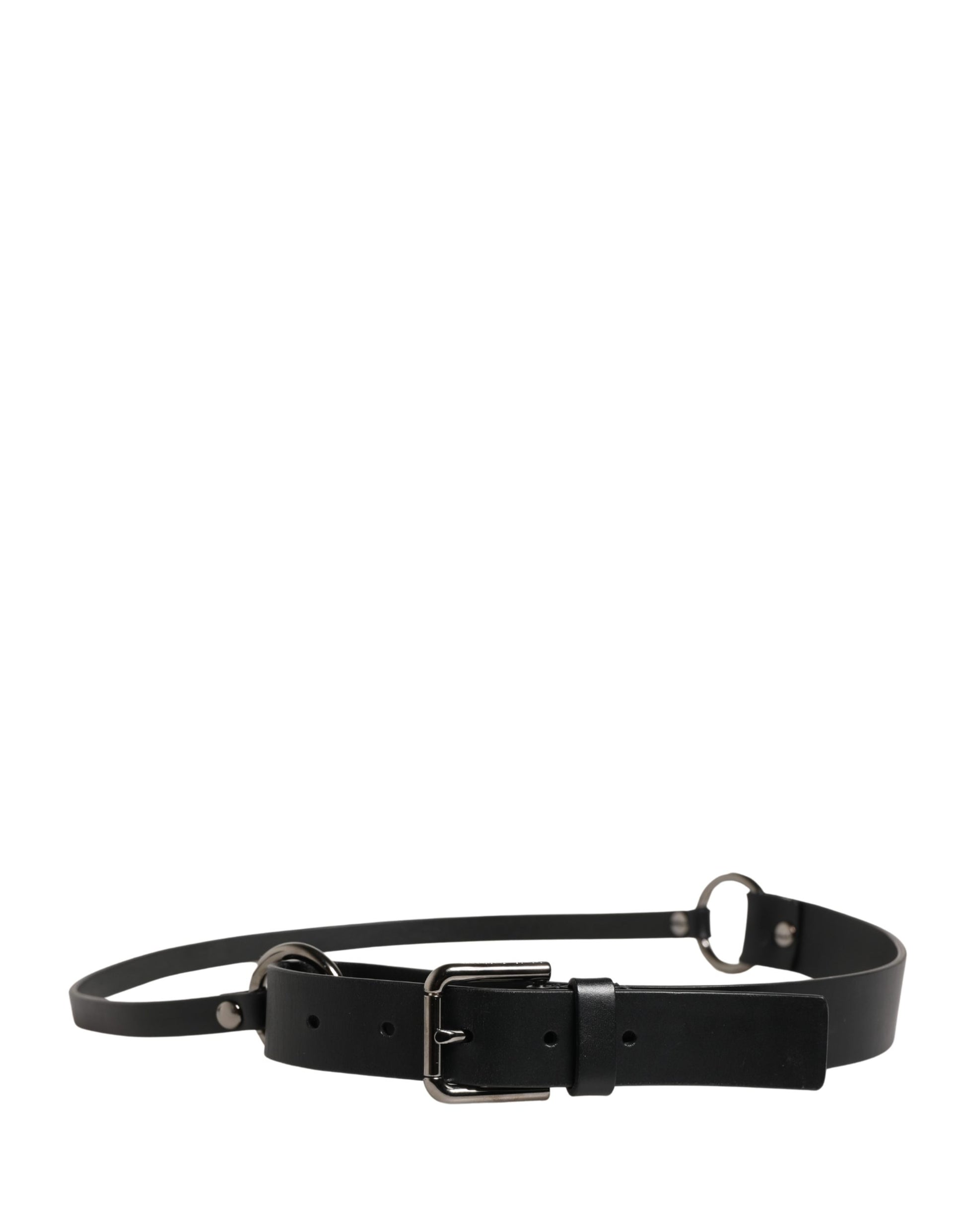 Dolce & Gabbana Black High Waist Belts for Men detail view