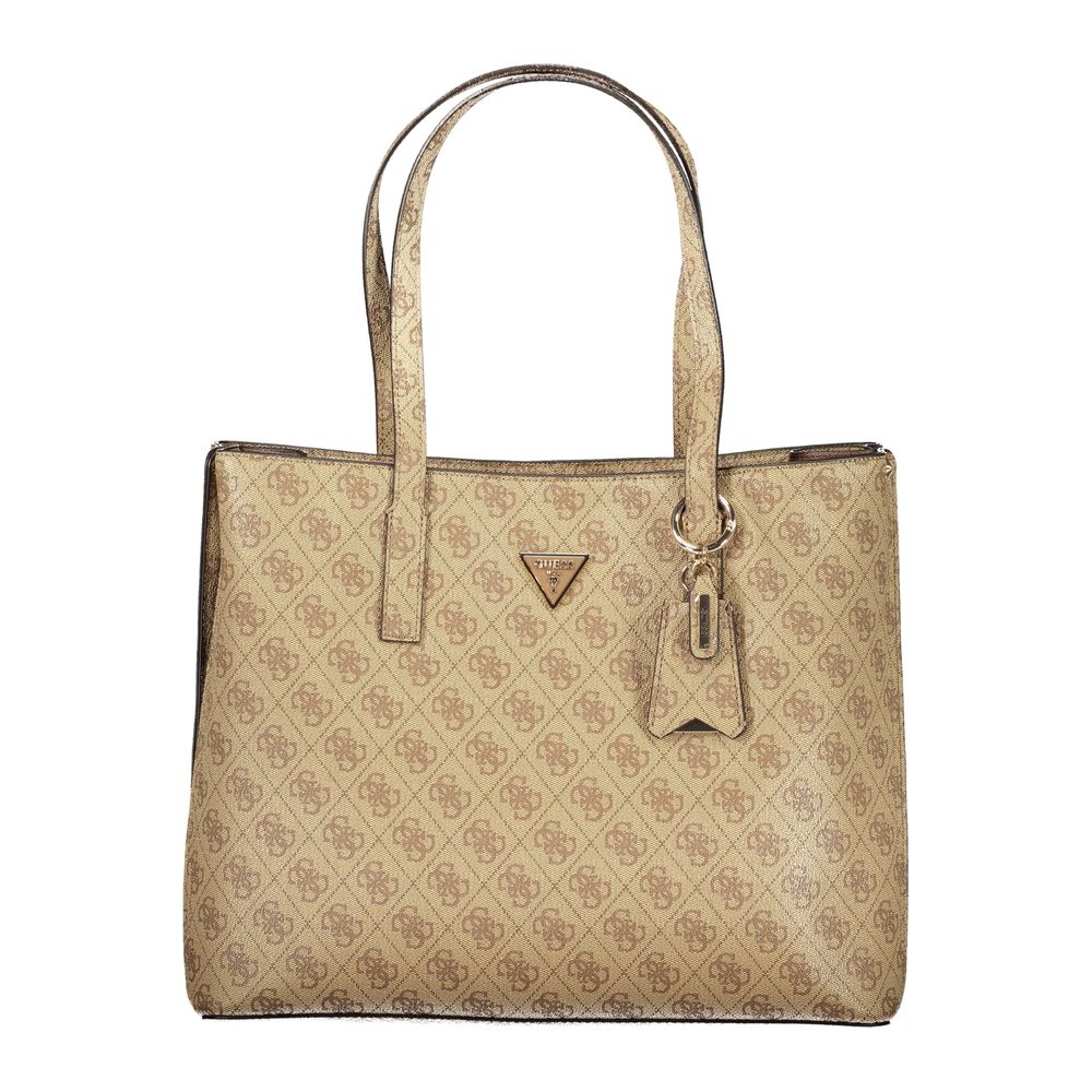 Sac à main Guess en polyuréthane beige pour femme