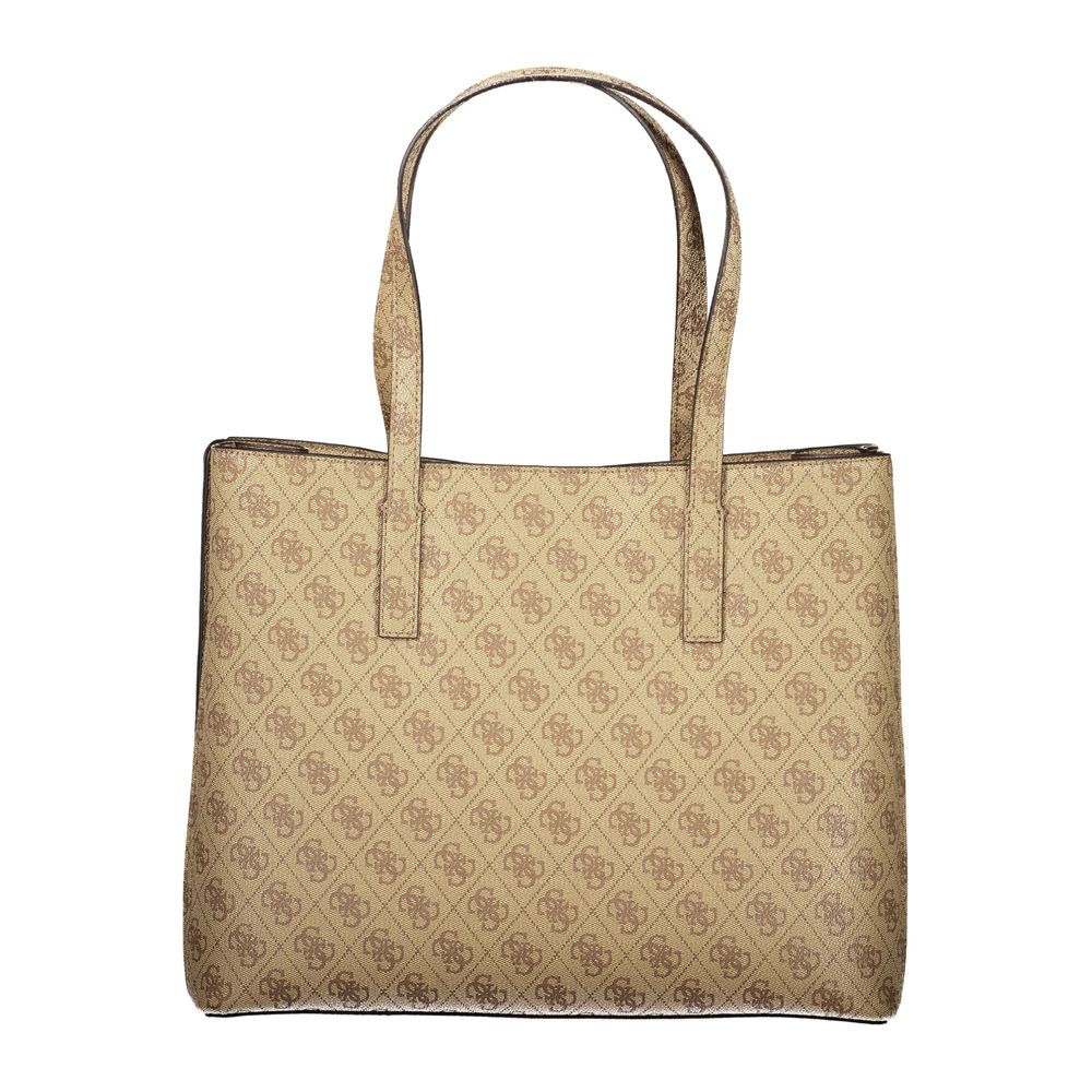 Sac à main Guess en polyuréthane beige pour femme