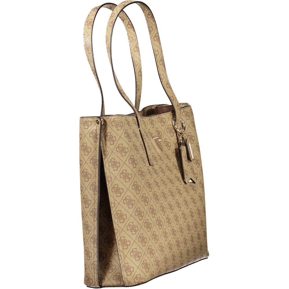 Sac à main Guess en polyuréthane beige pour femme