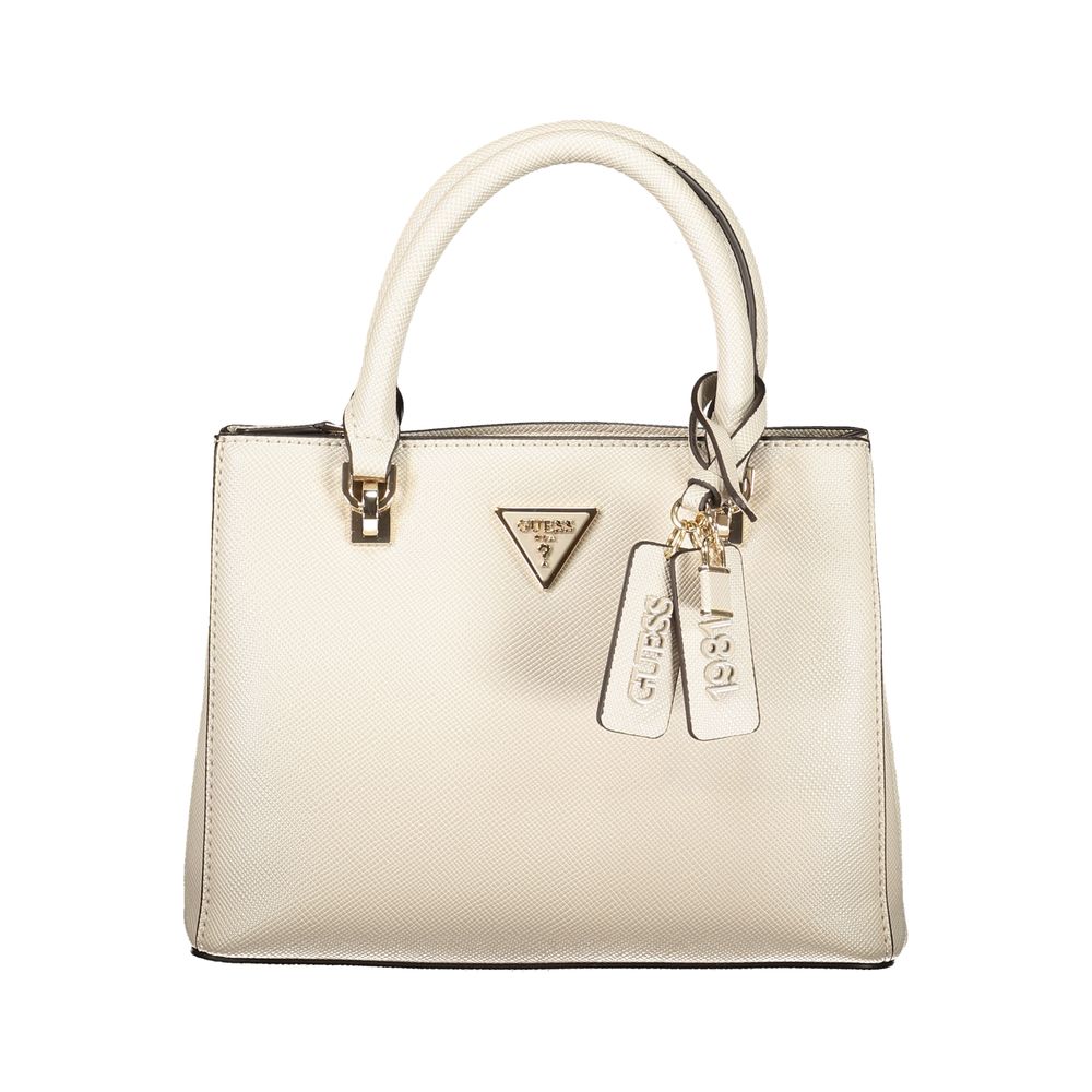 Sac à main Guess en polyuréthane beige pour femme