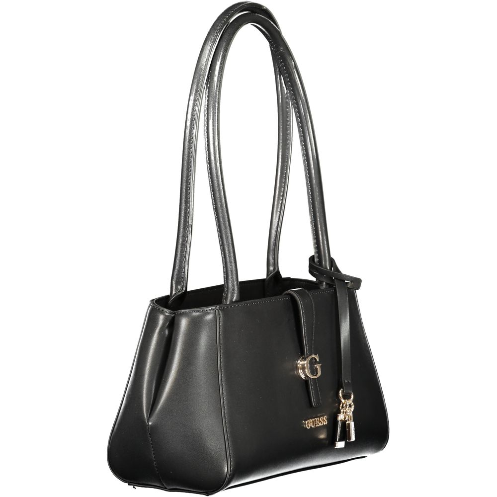 Guess Jeans Nero Poliuretano Sac à bandoulière Femme