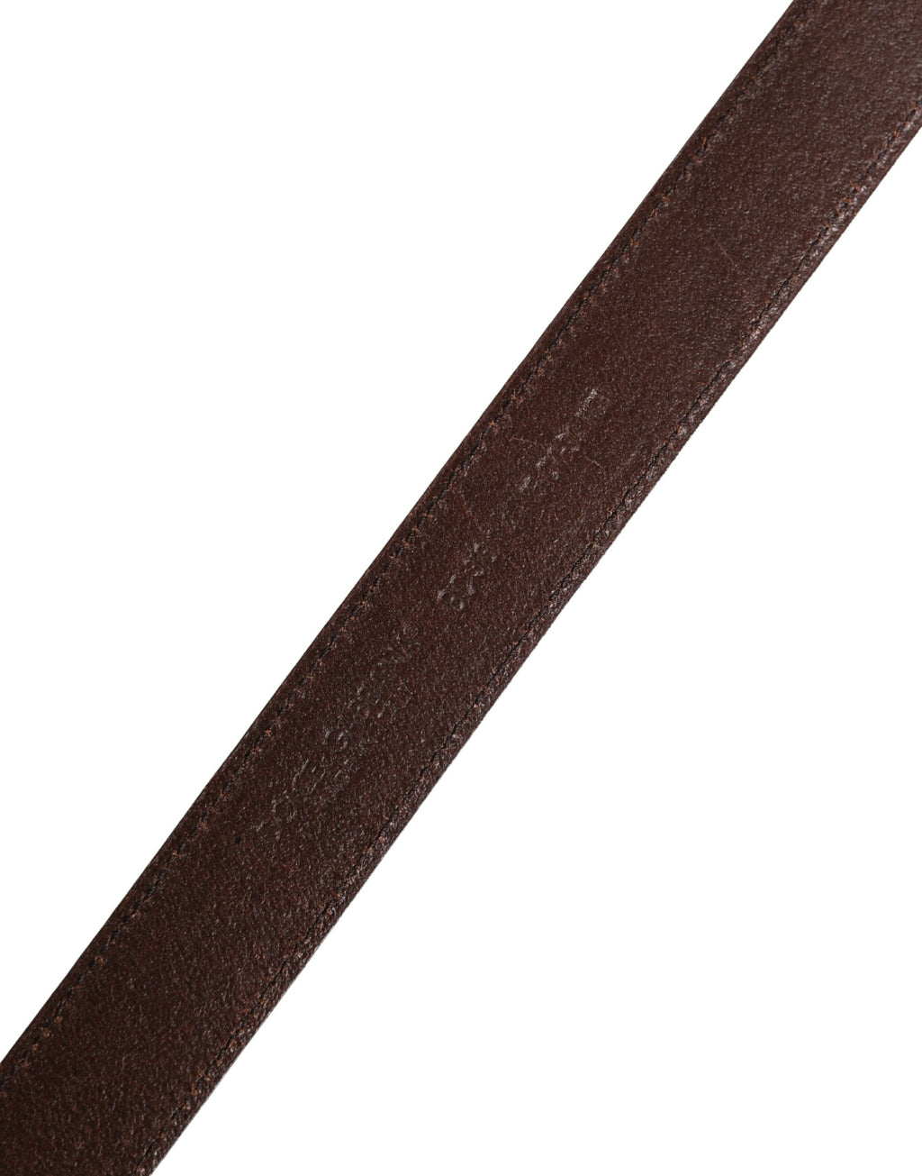 Dolce & Gabbana Ceinture Homme Classique en Cuir Marron à Boucle Métallique