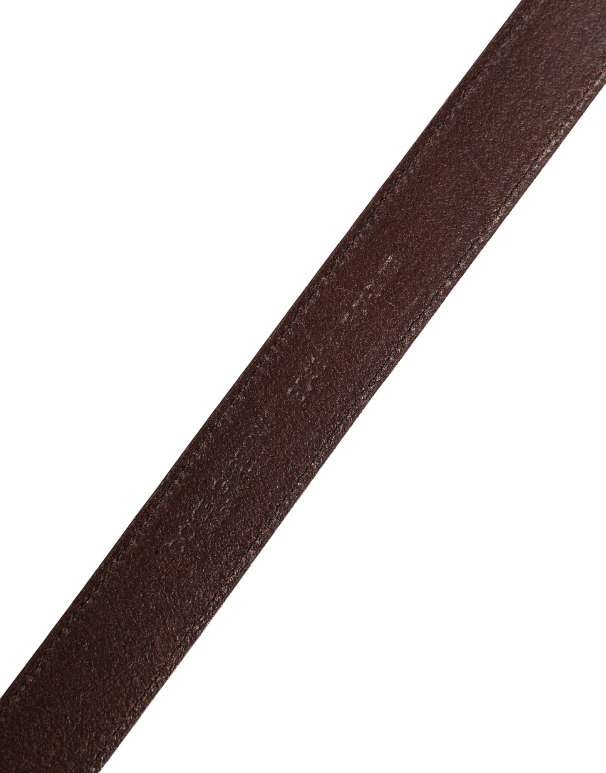 Dolce & Gabbana Ceinture Homme Classique en Cuir Marron à Boucle Métallique