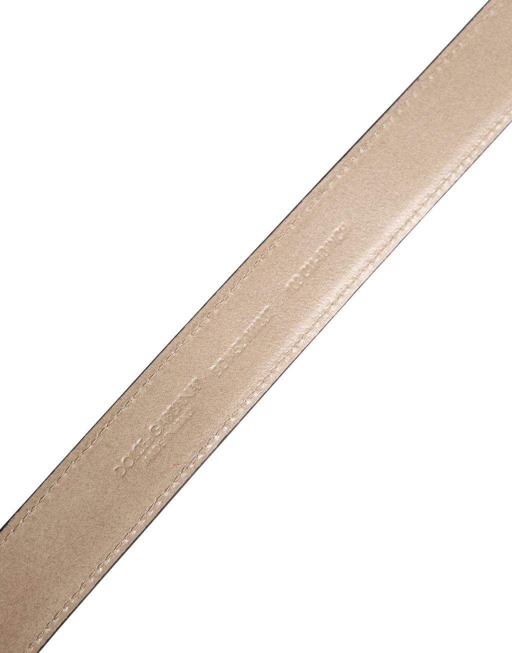 Ceinture Dolce & Gabbana Homme en Cuir Tressé Beige avec Boucle en Métal