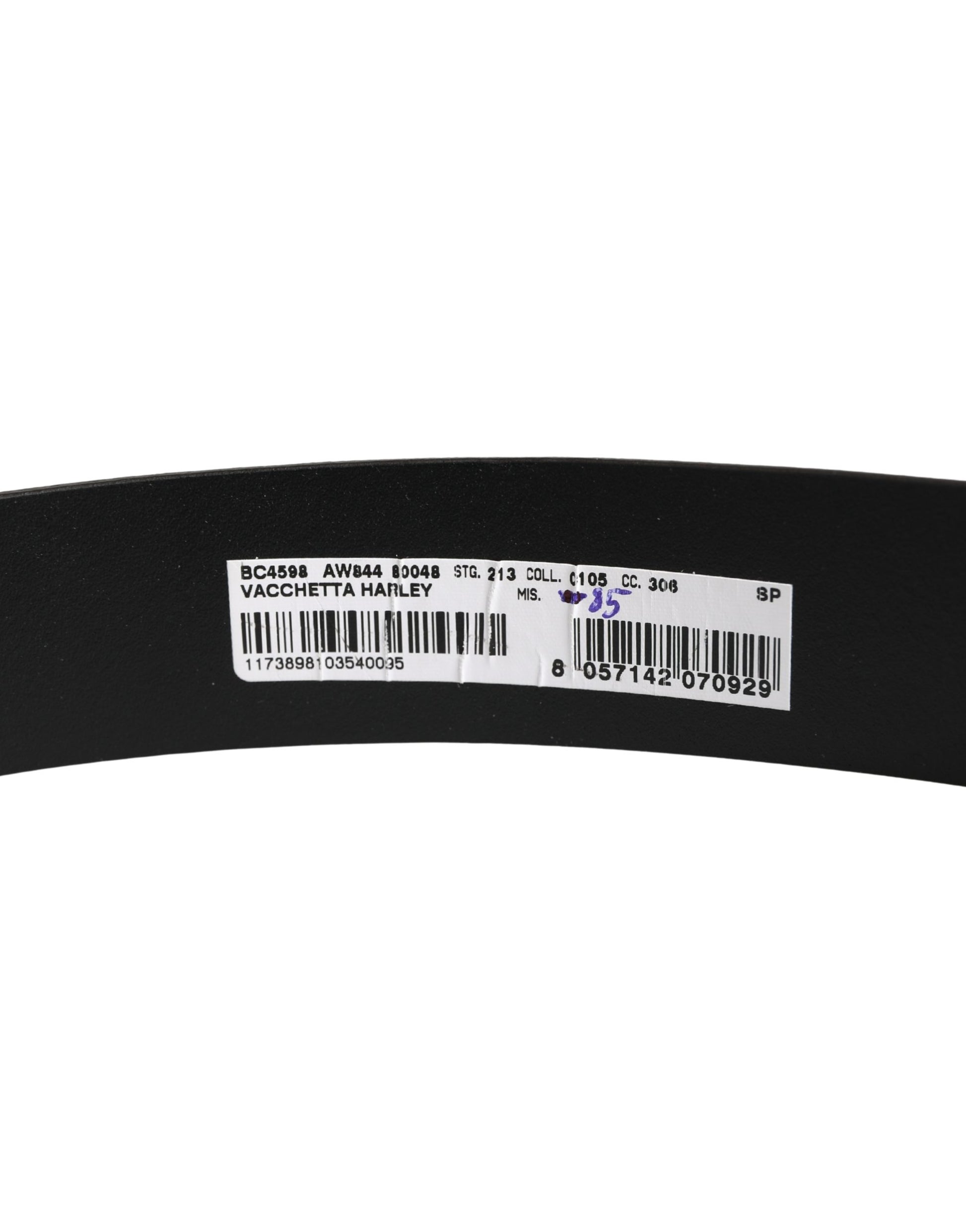 Dolce & Gabbana Ceinture Homme Classique en Cuir Marron à Boucle Métallique