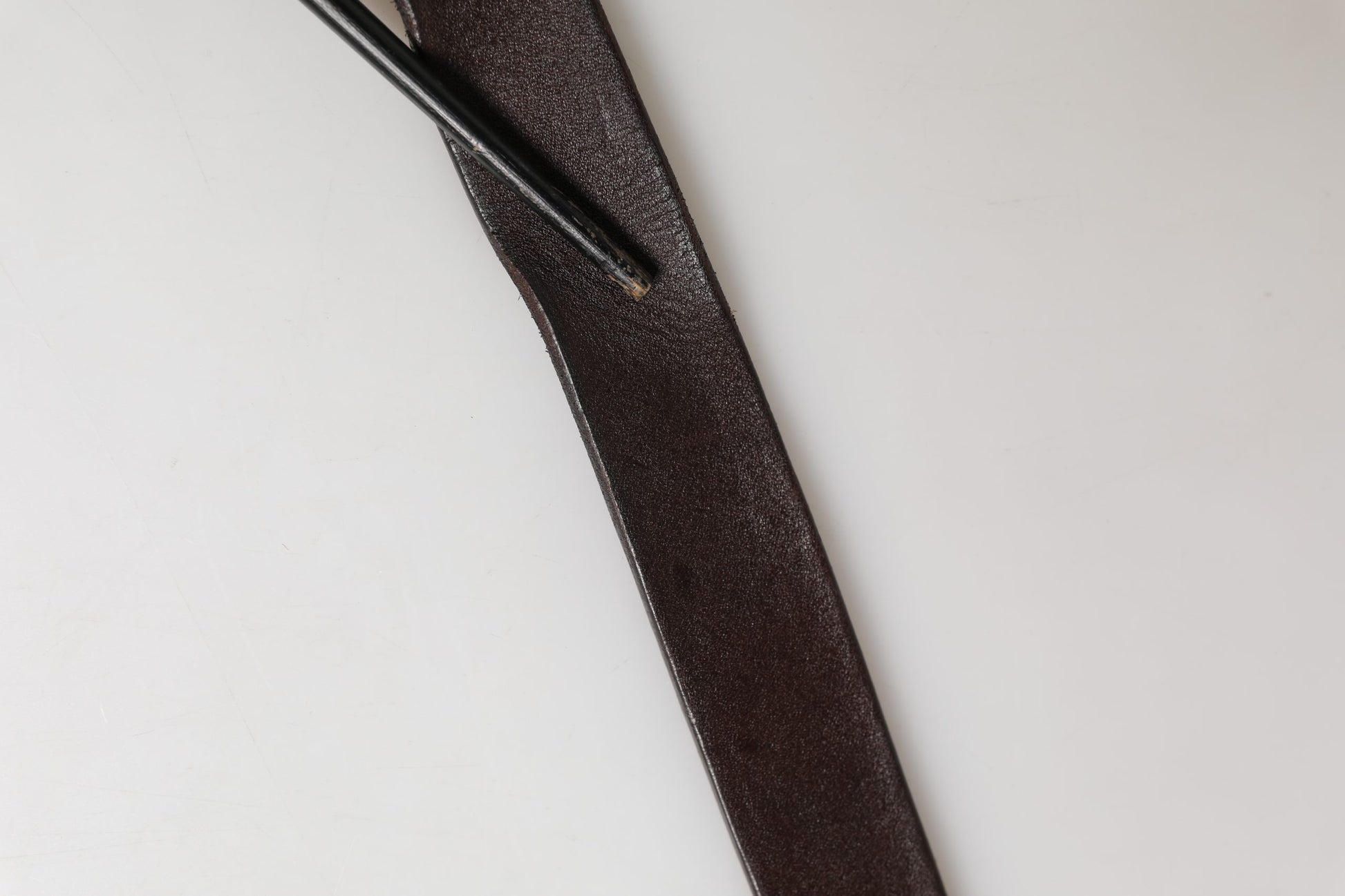 Ceinture Dolce & Gabbana pour homme en cuir de veau marron avec boucle logo en métal