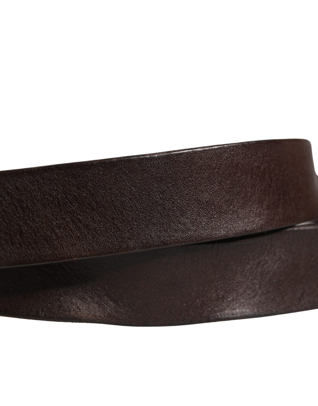 Ceinture Dolce & Gabbana pour homme en cuir de veau marron avec boucle logo en métal
