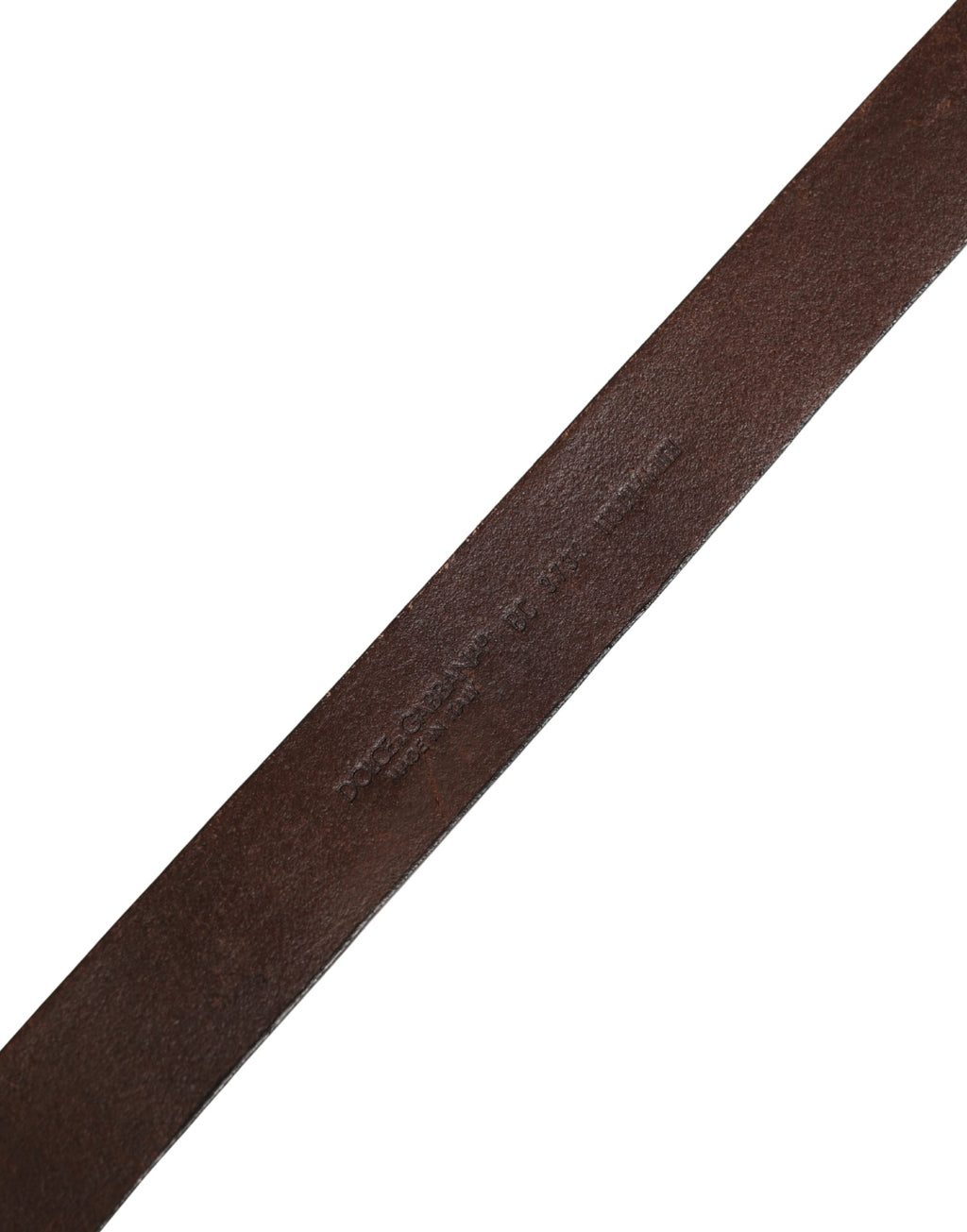 Ceinture Dolce & Gabbana pour homme en cuir de veau marron avec boucle logo en métal