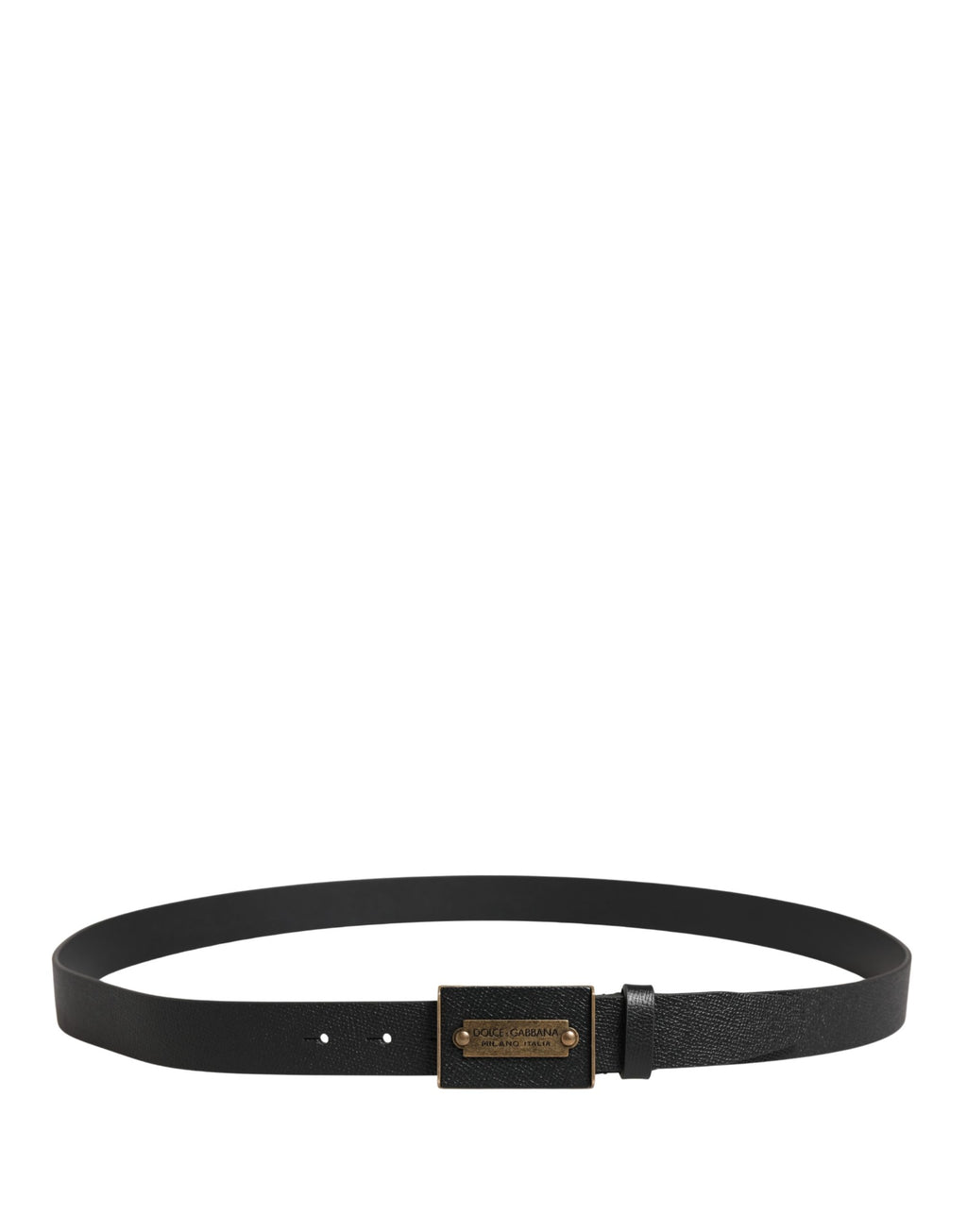 Ceinture Dolce & Gabbana Homme en Cuir de Veau Noir avec Boucle en Métal