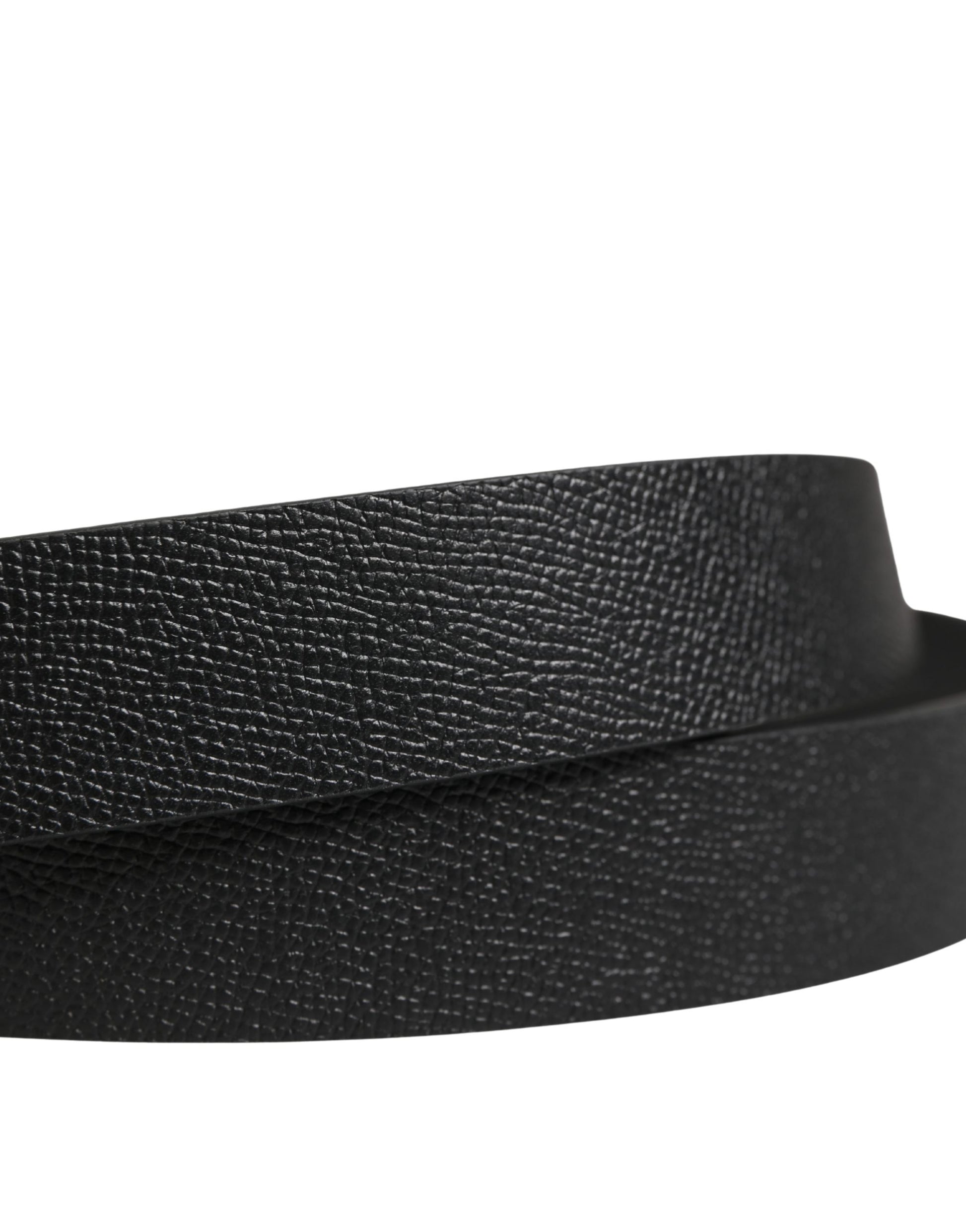 Ceinture Dolce & Gabbana Homme en Cuir de Veau Noir avec Boucle en Métal