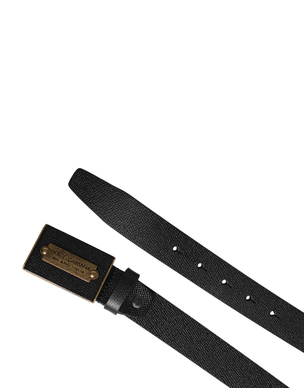Ceinture Dolce & Gabbana Homme en Cuir de Veau Noir avec Boucle en Métal