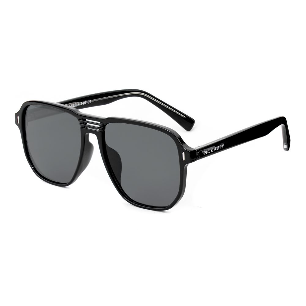 Lunettes de soleil Bobroff en acétate noir