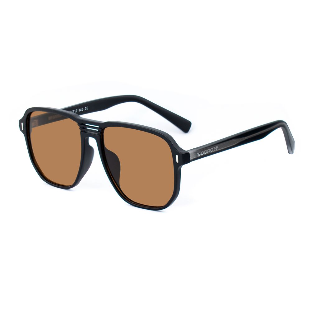 Lunettes de soleil Bobroff en acétate noir