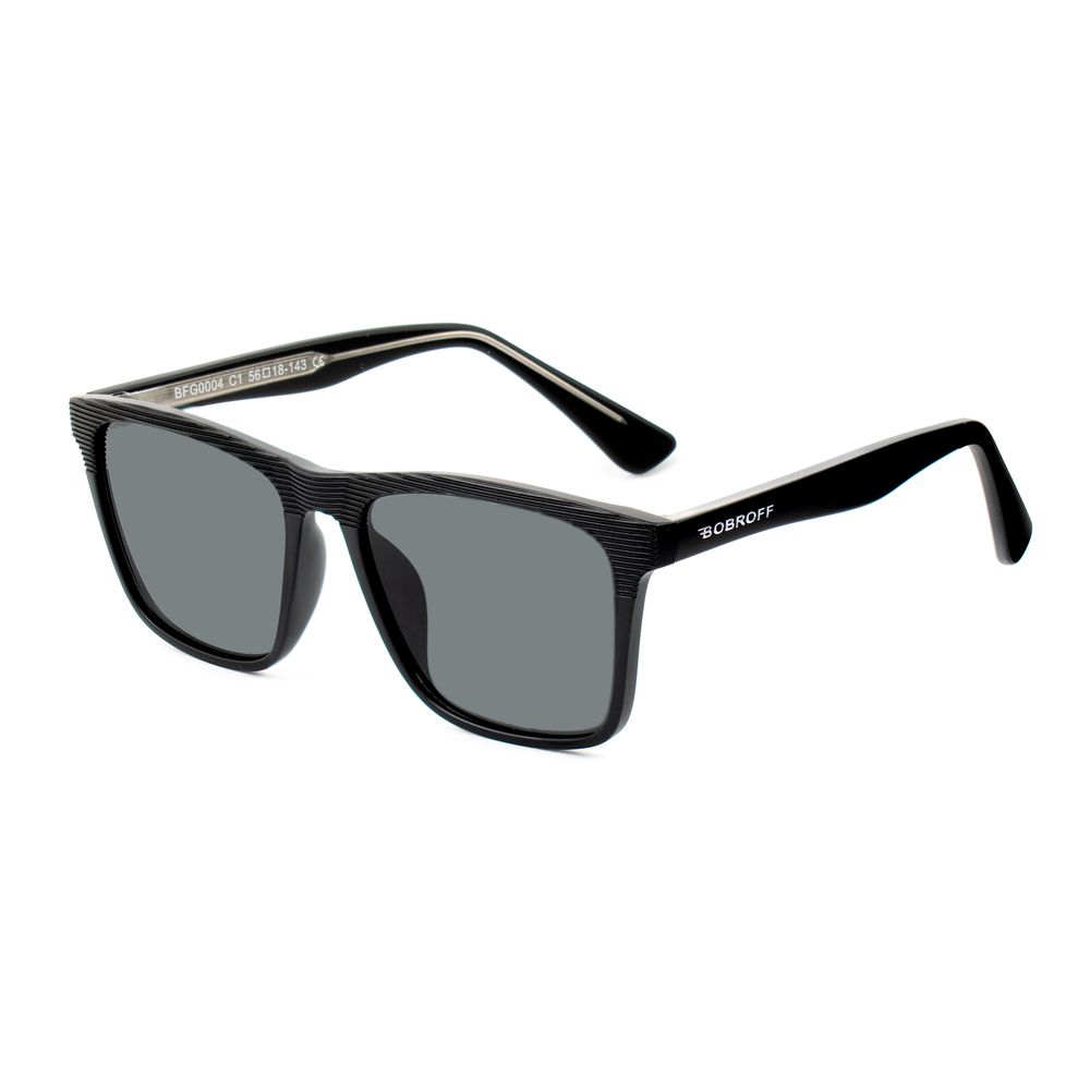 Lunettes de soleil Bobroff en acétate noir