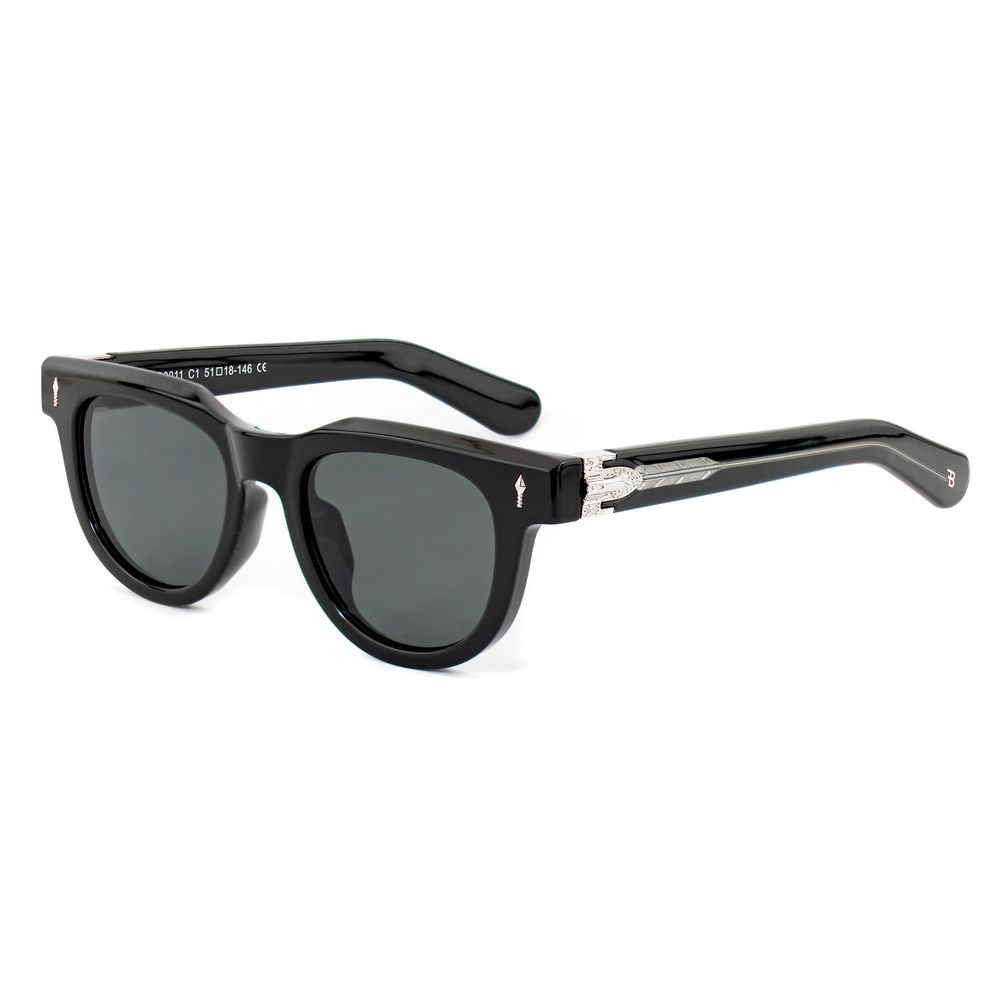 Lunettes de soleil Bobroff en acétate noir