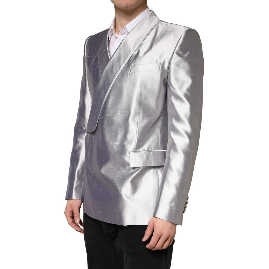 Dolce & Gabbana Silver Blazer for Men detail view