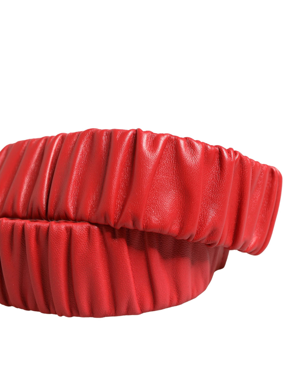 Ceinture Dolce & Gabbana en cuir rouge avec boucle cœur en métal doré
